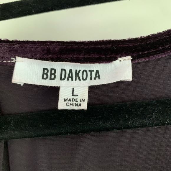 BB Dakota purple velvet sleeveless dress large - Picture 5 of 8